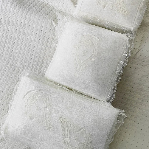 Dilex 3'lü Hurç Set Çeyizlik Bohça Gelin Bohçası Damat Bohçası İğne Oyalı Kadife