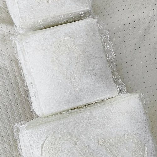 Dilex 3'lü Hurç Set Çeyizlik Bohça Gelin Bohçası Damat Bohçası İğne Oyalı Kadife